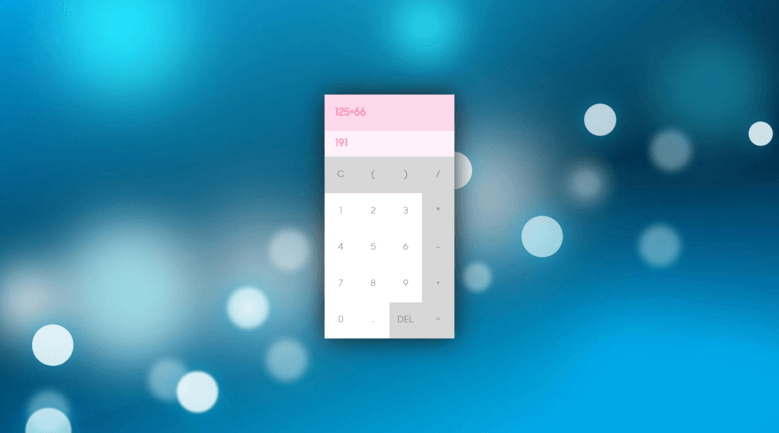 Screenshot of React Calculator