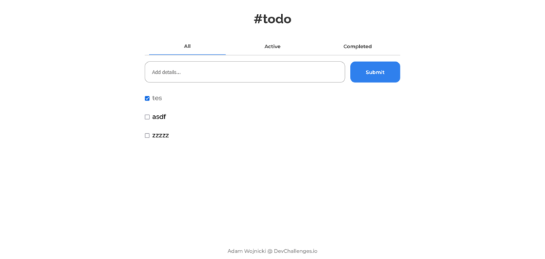 Screenshot of Todo App